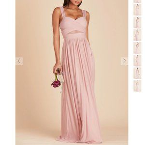 Birdy Grey Elyse Dusty Rose Bridesmaids Dress Sz S 2 4 Pink Shortened short Maxi
